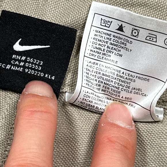 Vintage Y2K Nike ACG Relaxed Fit Khaki Tan Cotton Carpenter Pants Mens 34 - Picture 11 of 12